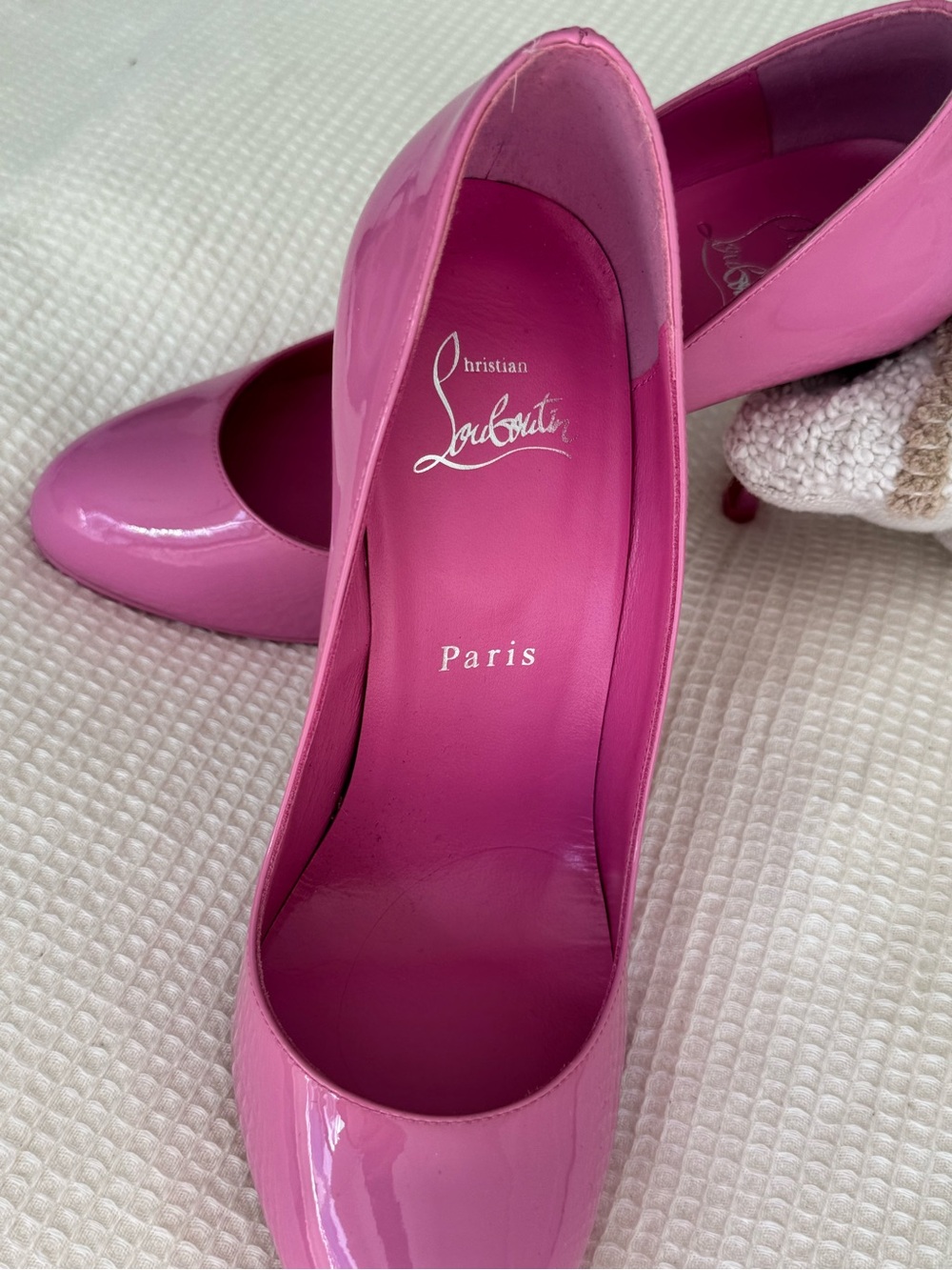 Christian Louboutin Glossy Hot Pink Patent Pumps